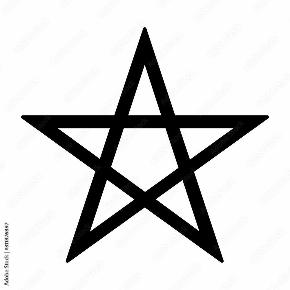 Pentagram symbol illustration Stock Vector | Adobe Stock
