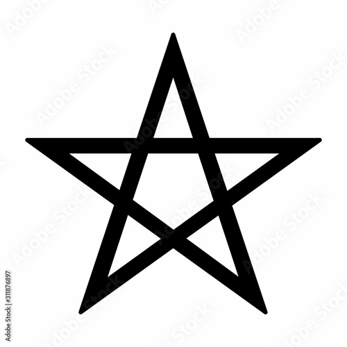 Pentagram symbol illustration