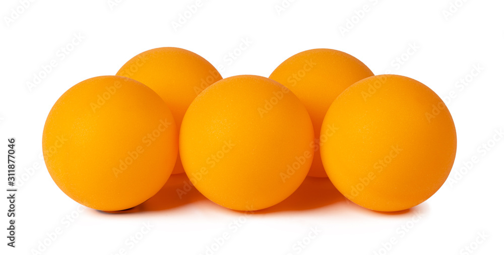 Table tennis balls isolated on white background Table tennis balls isolated on white background