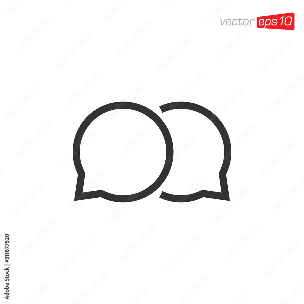 Message Chat Icon Design Vector Message Chat Icon Design Vector