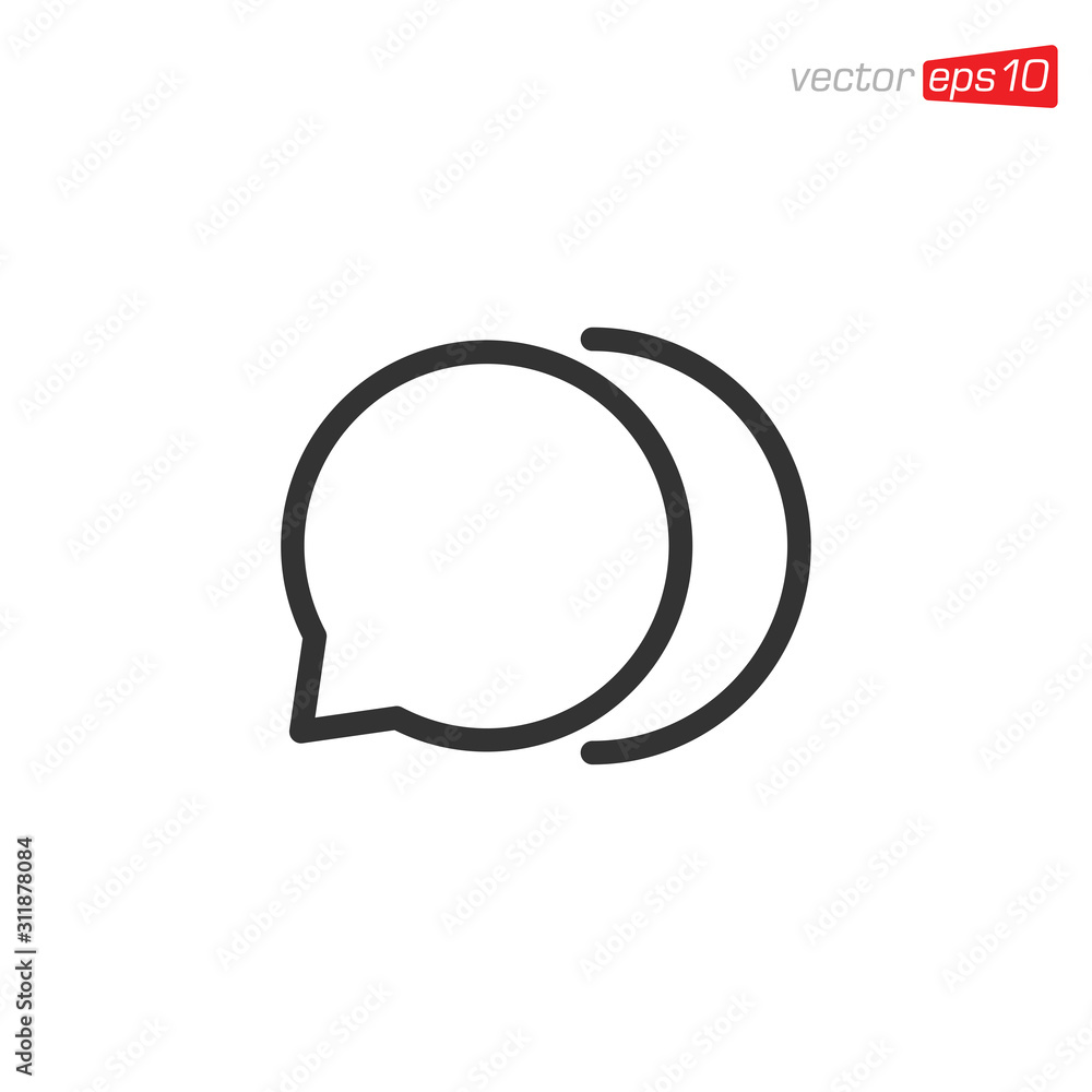 Message Chat Icon Design Vector Message Chat Icon Design Vector
