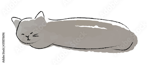 Obraz na płótnie 手描き 猫のイラスト