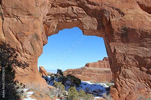 Rock formations in the Arches national Park, Utah 