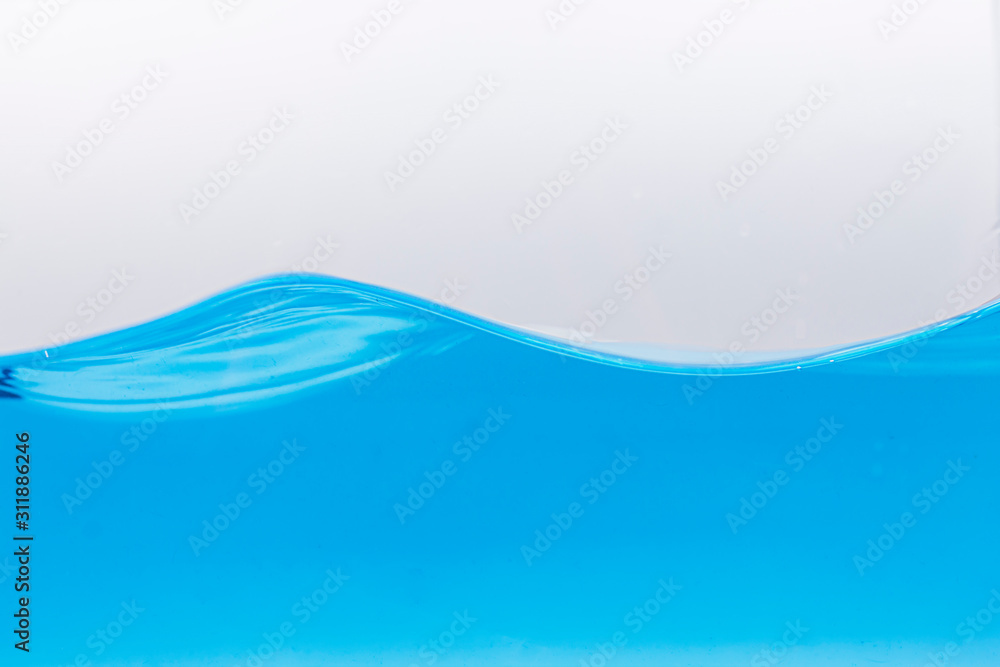 Fototapeta premium Nice abstract blue water splash on white background