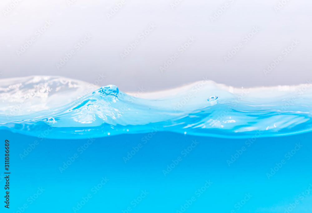 Obraz Nice abstract blue water splash on white background