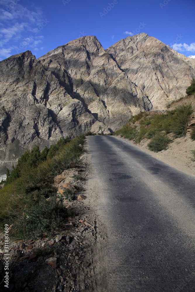 A road leading towards Ladakh from Jispa, Himachal pradesh, India