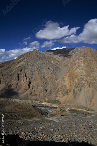 Hairpin belts at 16000feet way to Pang, Himachal pradesh, India © RealityImages