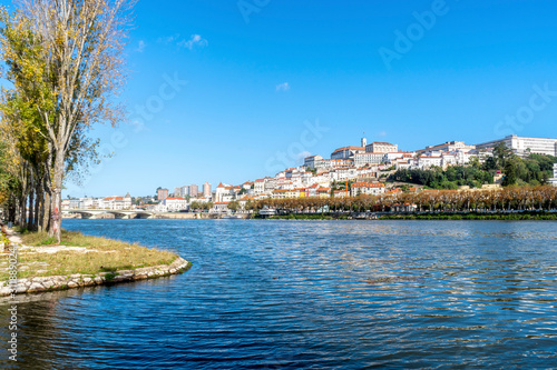 Fototapeta Naklejka Na Ścianę i Meble -  Beautiful old town of Coimbra located on the hill, Portugal