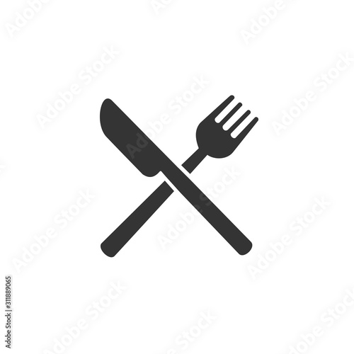 cutlery knife and folk icon vector illustration for website and graphic design symbol