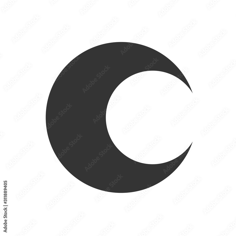 half moon icon vector illustration for website and graphic design symbol half moon icon vector illustration for website and graphic design symbol