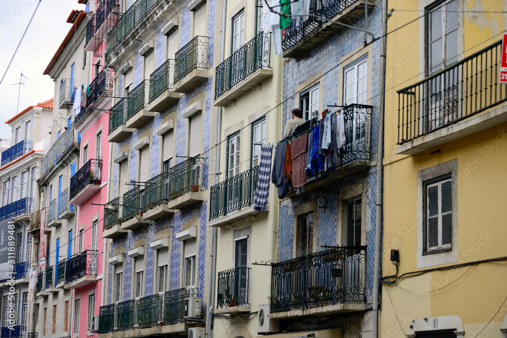 old houses in, lissabon, portugal