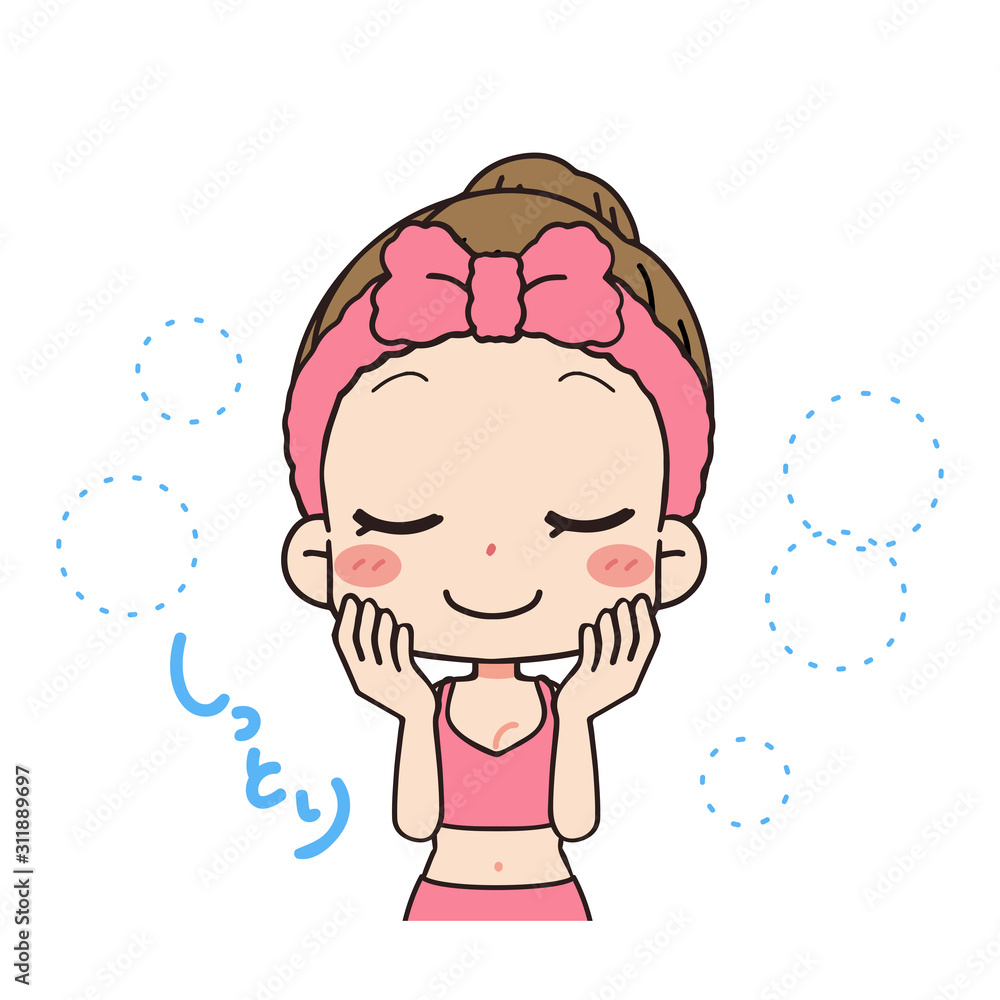 スキンケア中の女性の正面イラスト 上半身 Stock Vektorgrafik Adobe Stock スキンケア中の女性の正面イラスト 上半身 Stock Vektorgrafik Adobe Stock