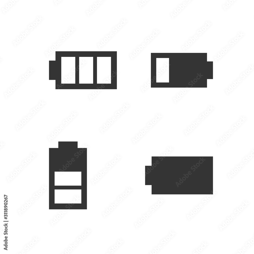 phone battery icon set vector illustration for website and graphic design symbol phone battery icon set vector illustration for website and graphic design symbol
