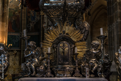 Prague, Czech Republic: the interior of the St. Vitus Cathedral