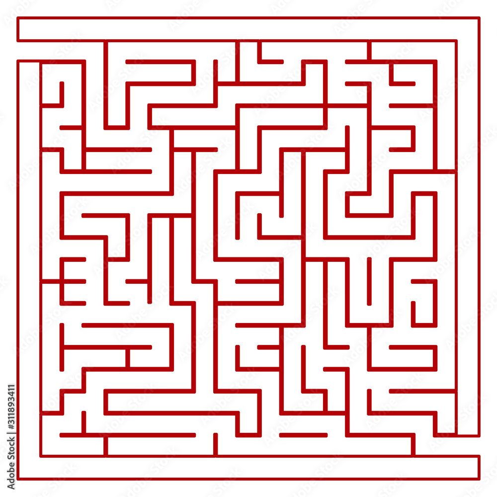 Maze / Labyrinth with entry and exit. Vector illustration