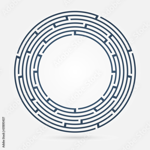 Maze / Labyrinth with entry and exit. Vector illustration