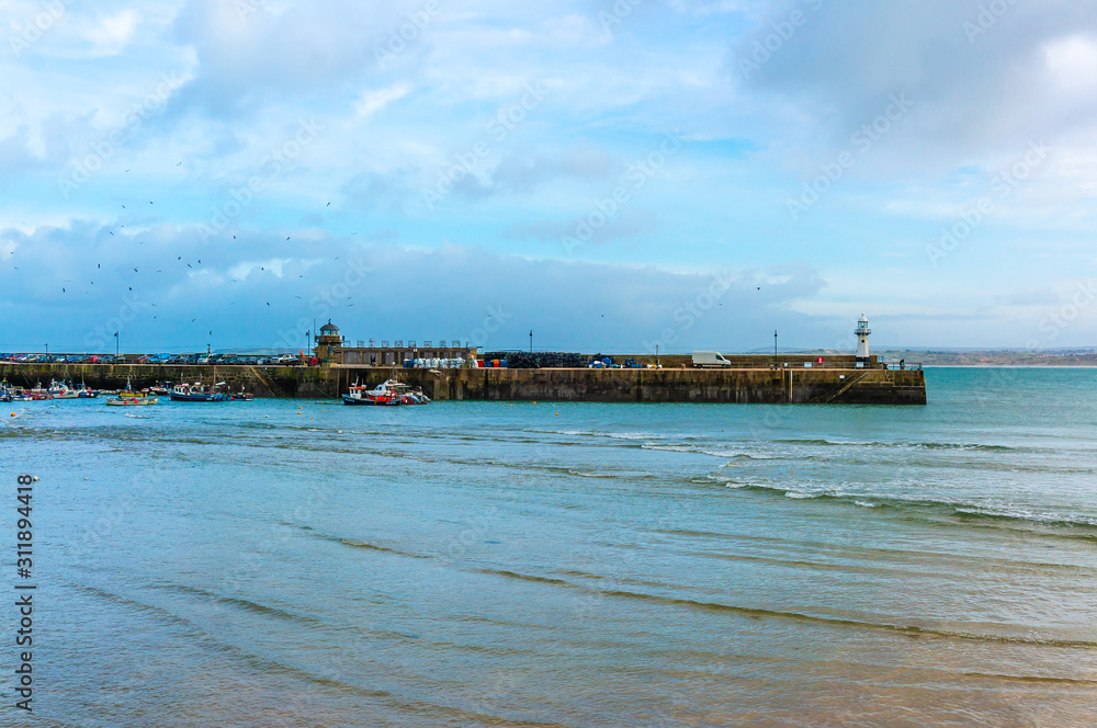 St.Ives Harbour Pier, Cornwall, UK