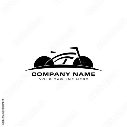 Bicycle logo design template, bike race logo design