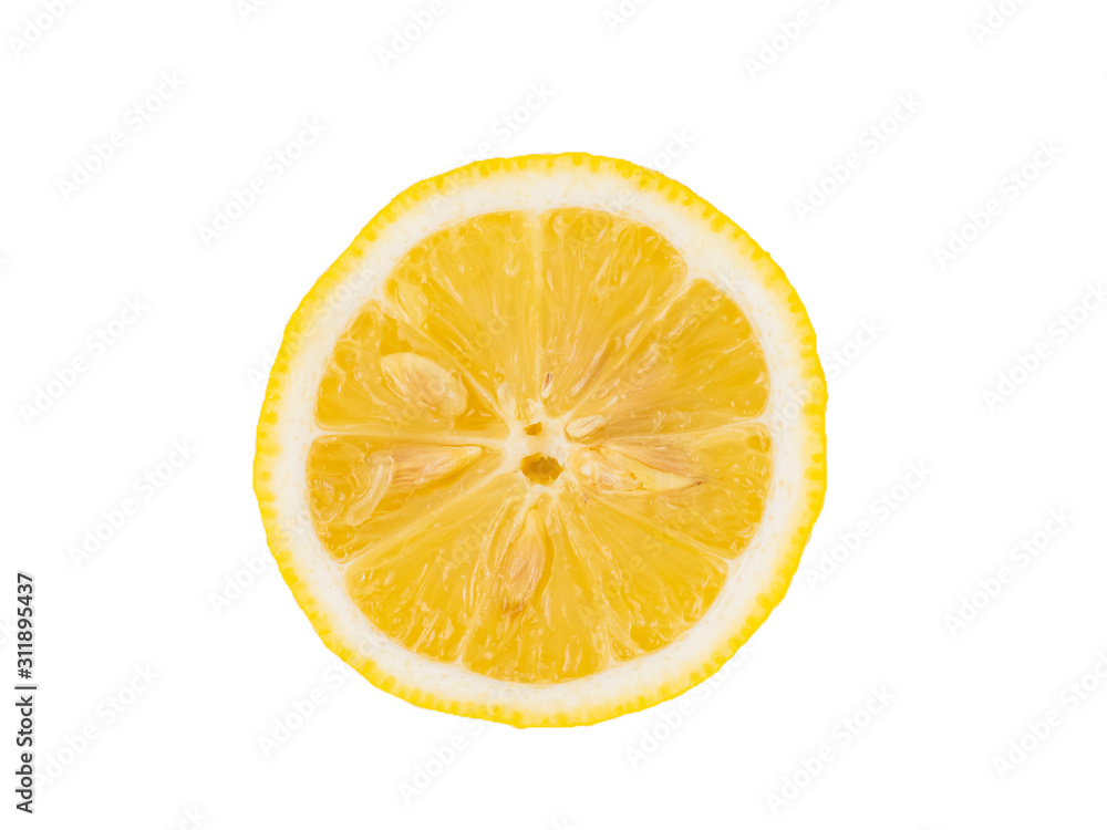 lemon on white background.