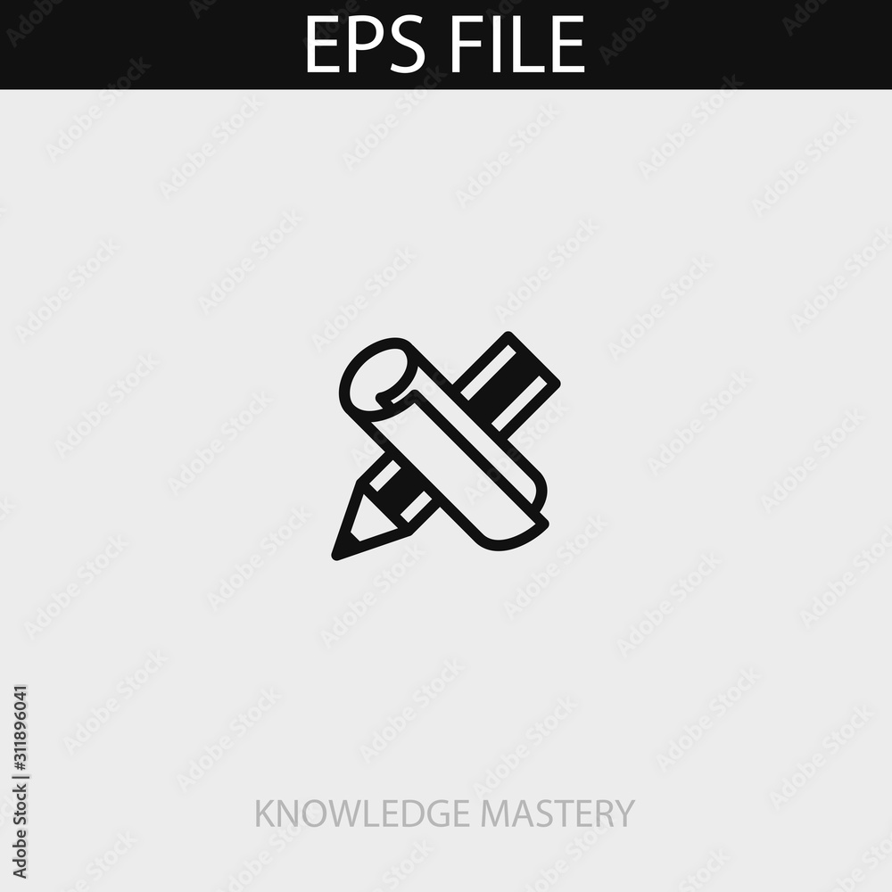 Knowledge mastery icon. EPS vector file Knowledge mastery icon. EPS vector file