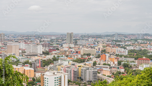 Fototapeta Naklejka Na Ścianę i Meble -  1 Oct 2019 , Pattaya City View Point Chonburi province,Thai land.