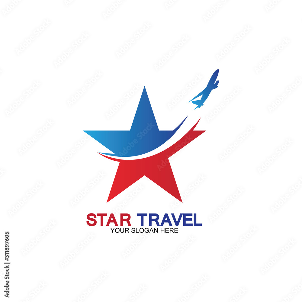 Star travel logo design. Travel agency logo design. Amazing destinations creative symbol concept. Star travel logo design. Travel agency logo design. Amazing destinations creative symbol concept.