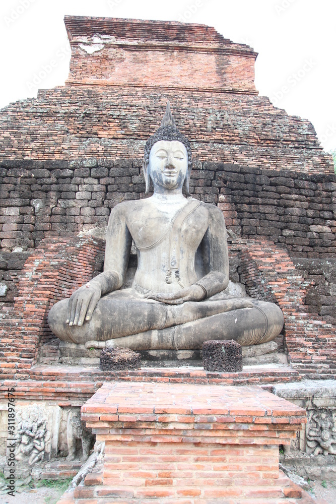 Buddha statue in Sukhothai Historical Park, Sukhothai Province, Thailand Buddha statue in Sukhothai Historical Park, Sukhothai Province, Thailand