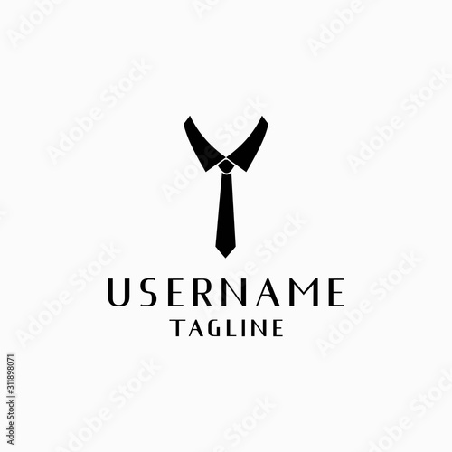 tie logo design inspiration . man logo design . letter Y tie logo template