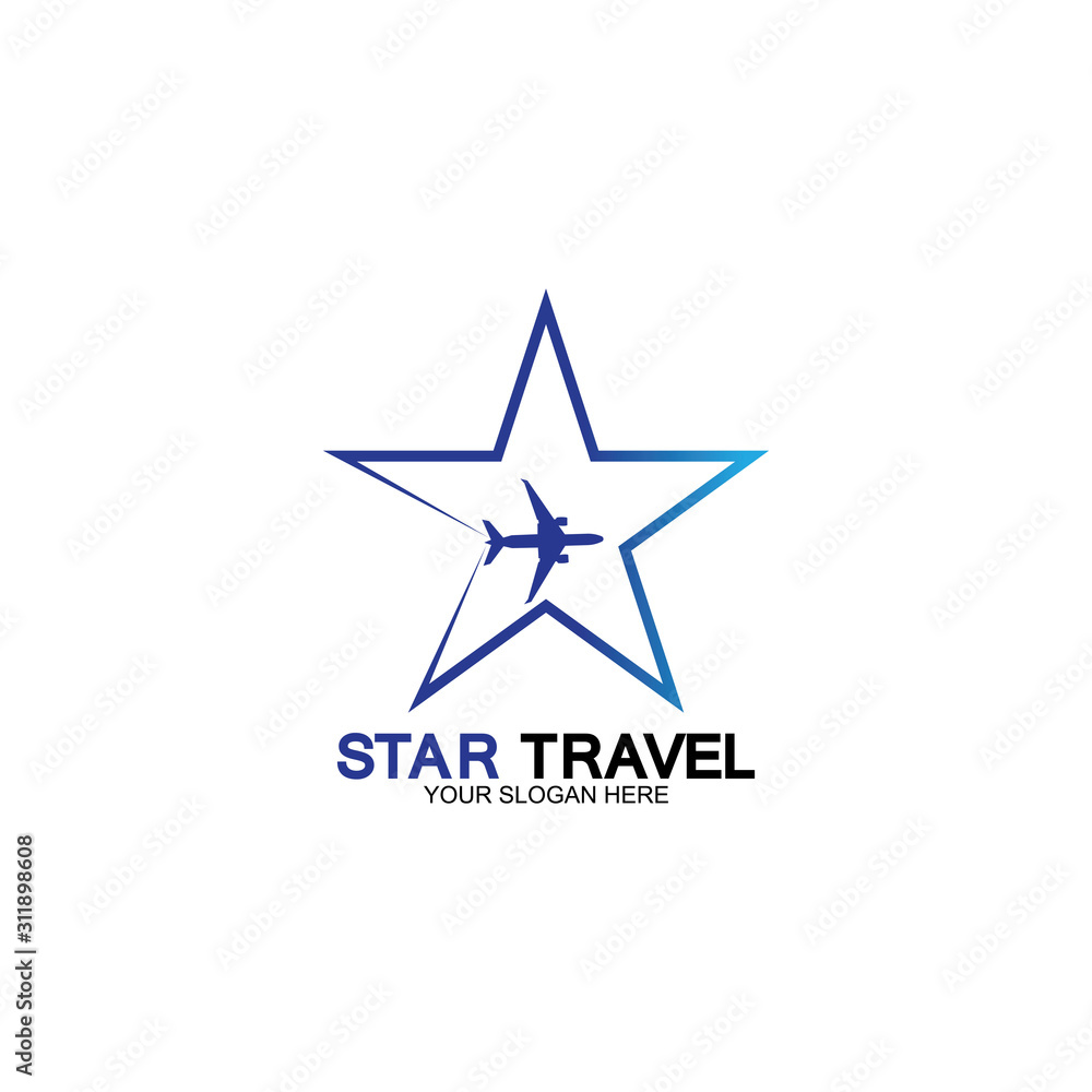 Star travel logo design. Travel agency logo design. Amazing destinations creative symbol concept. Star travel logo design. Travel agency logo design. Amazing destinations creative symbol concept.