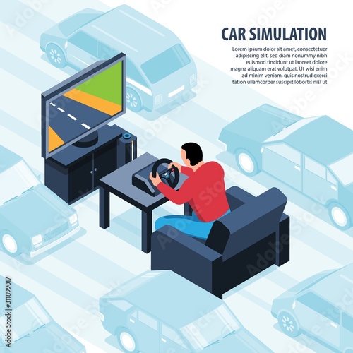 Car Simulator Videogame Background