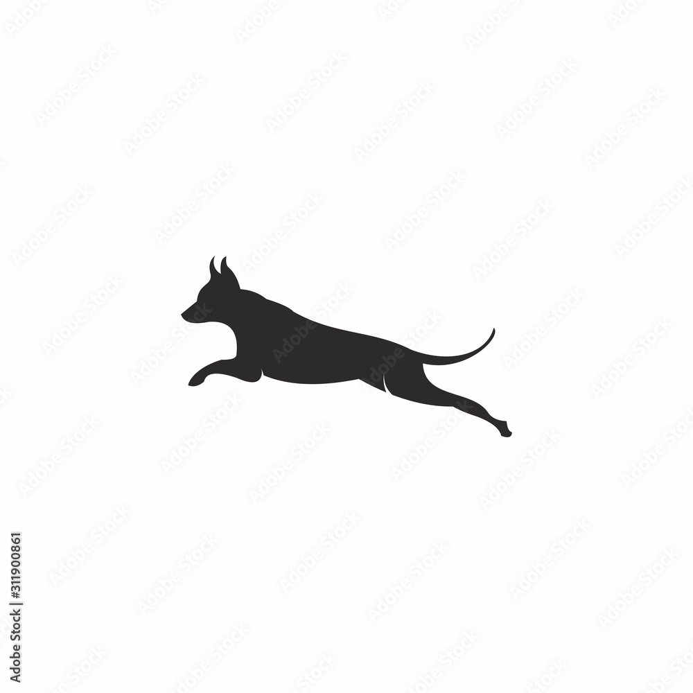 black Dog Silhouette vector ready print black Dog Silhouette vector ready print