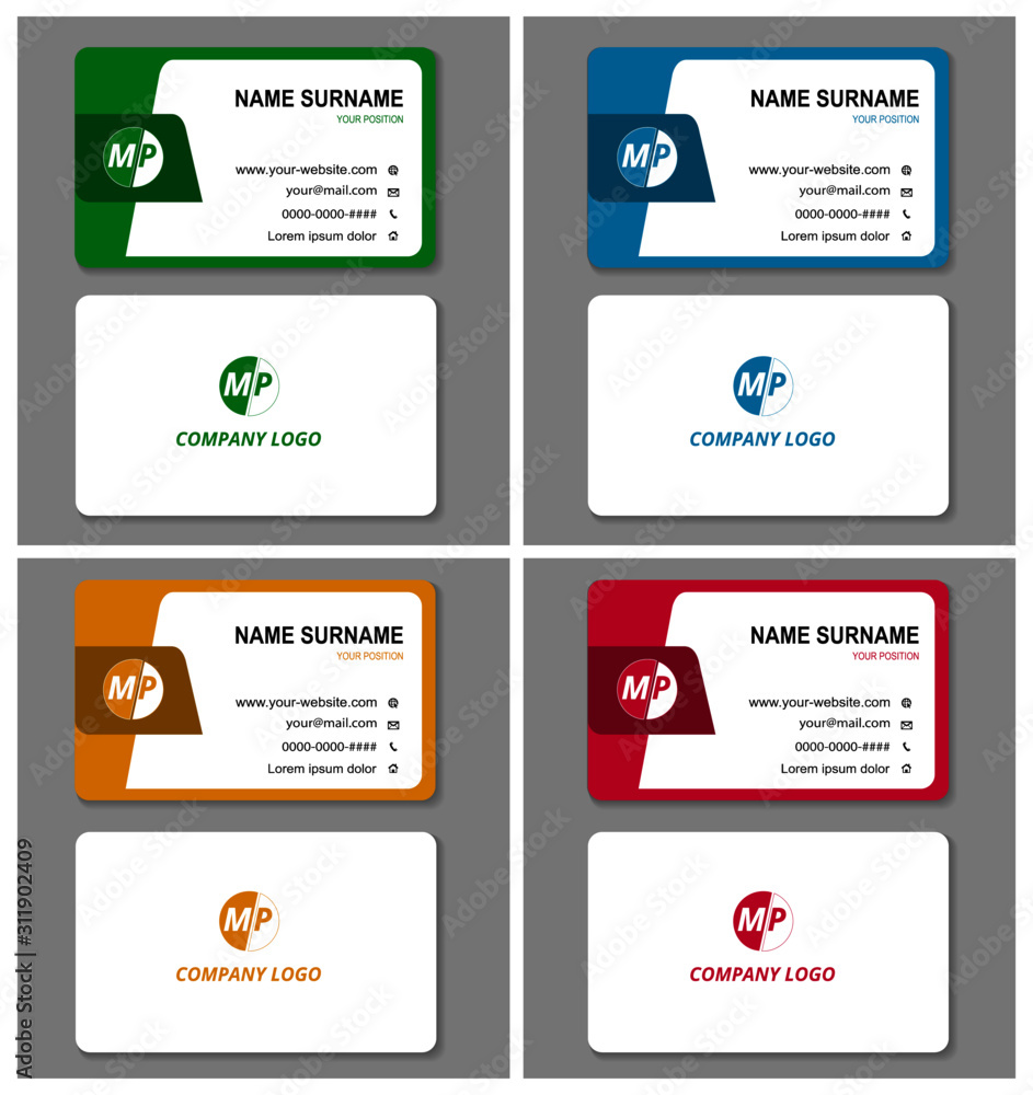 Obraz premium Business card design vector simple identity