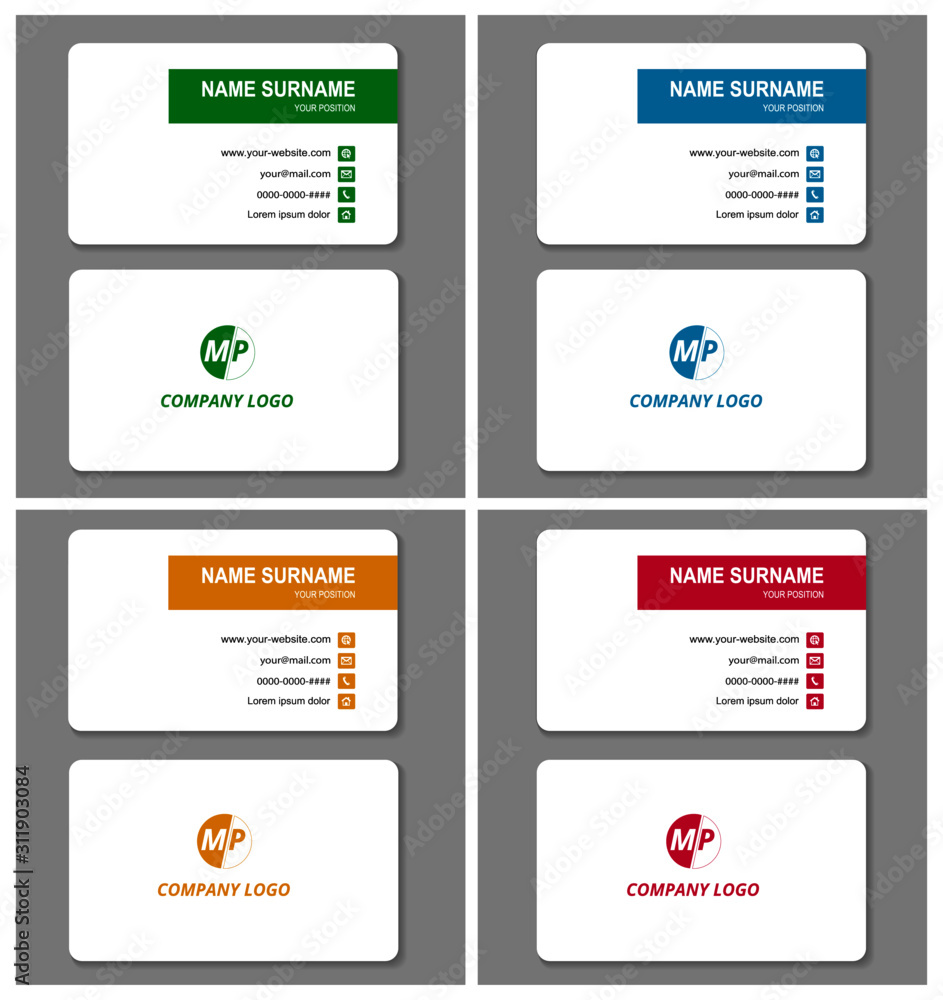 Obraz premium Business card design vector simple identity