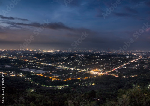 Nightscape, A view of the city of Yogyakarta at night