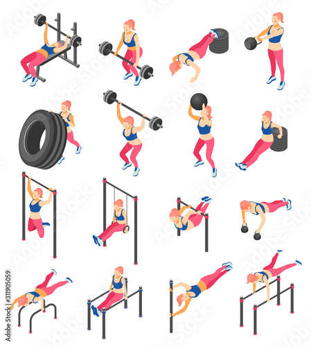 Workout Isometric Icons