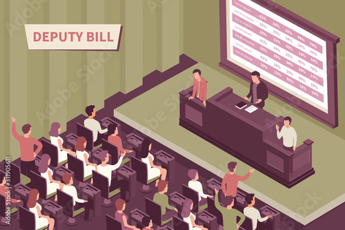 Deputy Bill Isometric Illustration