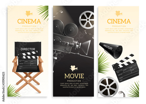Cinema Vertical Banners Set