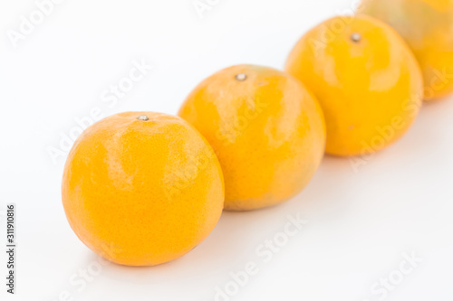 orange fruit on white background