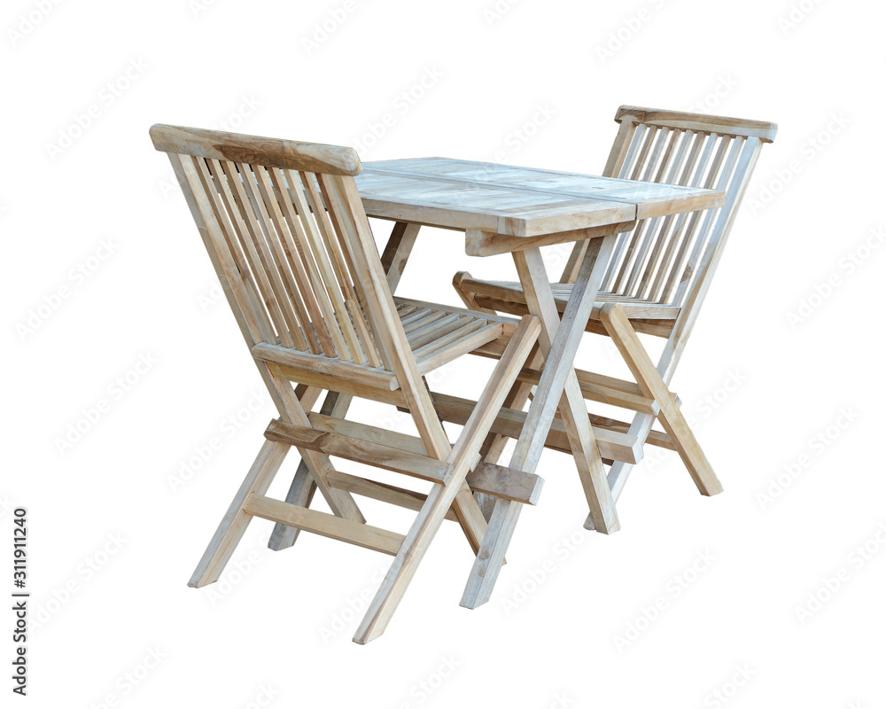 Wood furniture isolated on a white background.
