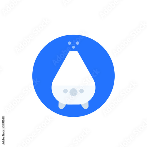 air humidifier icon, flat vector