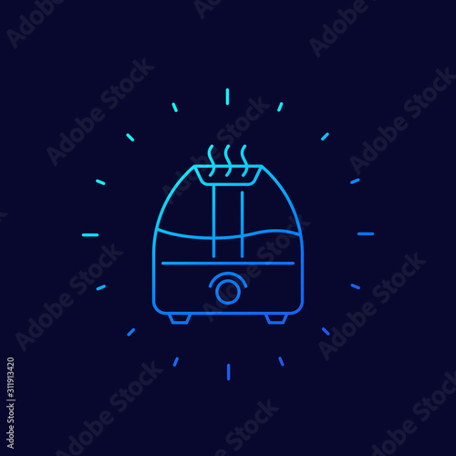 air humidifier icon, thin line design