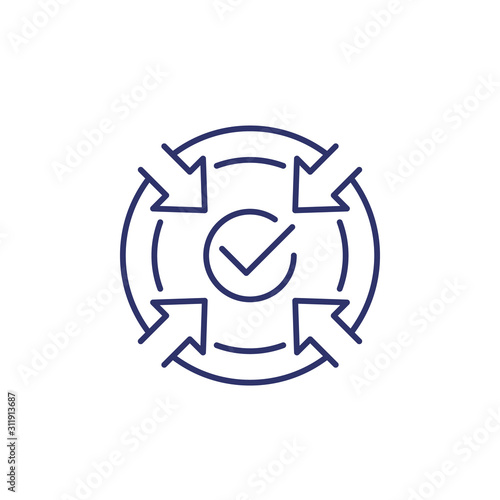 positive impact, action line icon