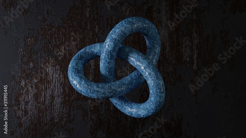 Fototapeta Naklejka Na Ścianę i Meble -   textured graphic torus, 3d illustration