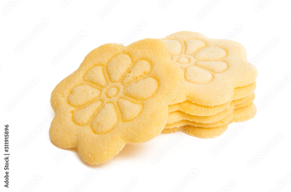 flower butter cookies isolated flower butter cookies isolated