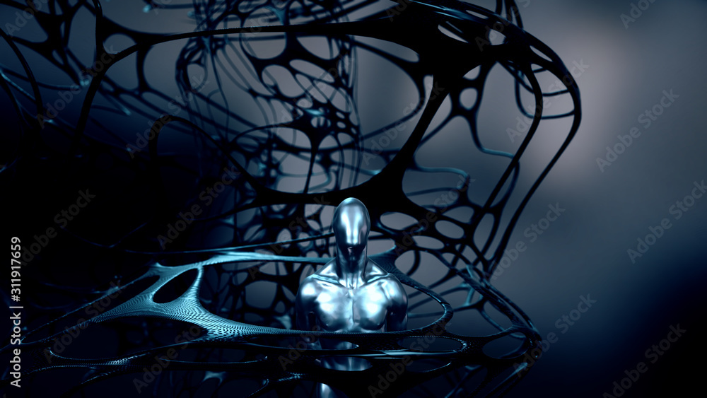 Abstract 3D Render | KI auf der Suche nach Identität Abstract 3D Render | KI auf der Suche nach Identität