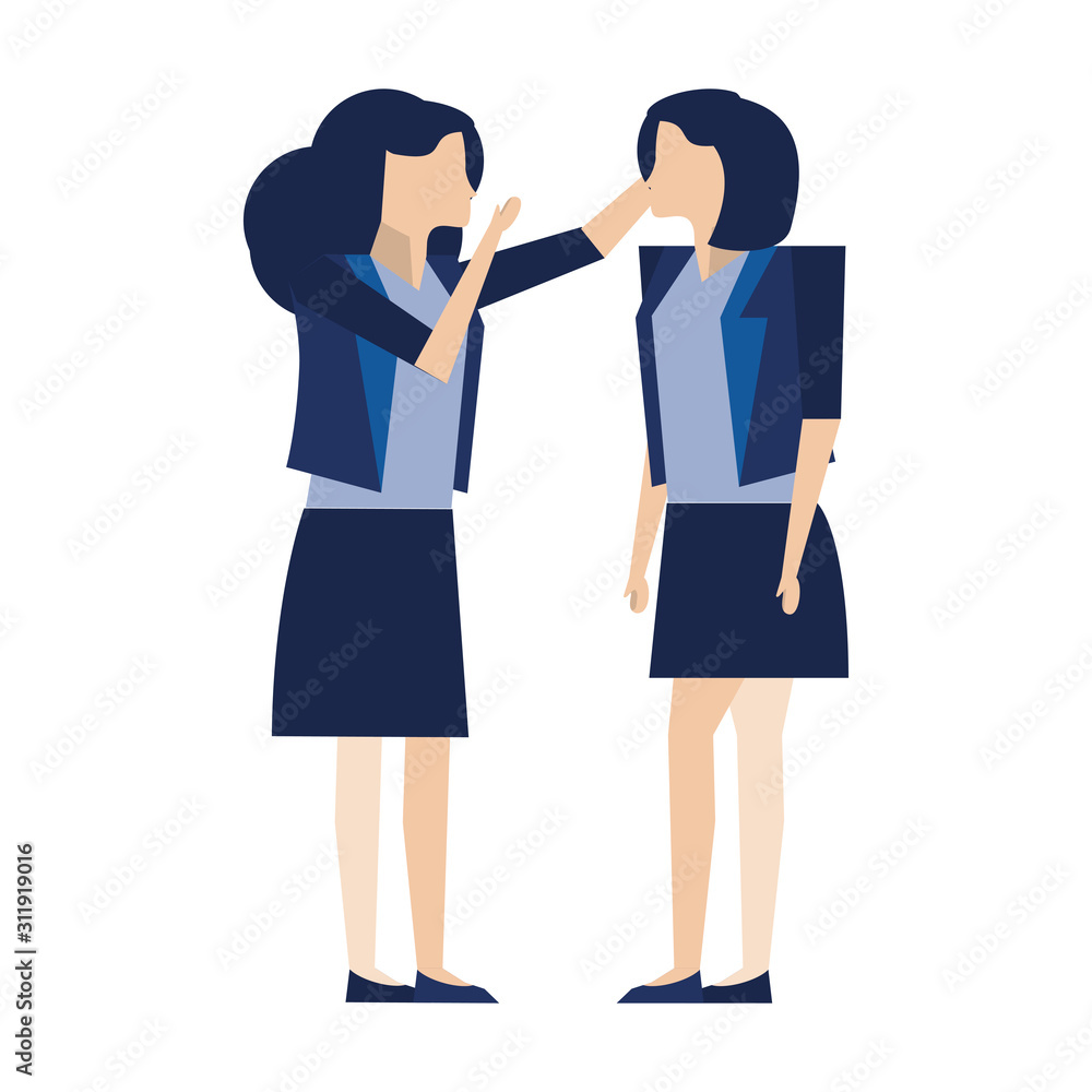 elegant businesswomen workers avatars characters elegant businesswomen workers avatars characters