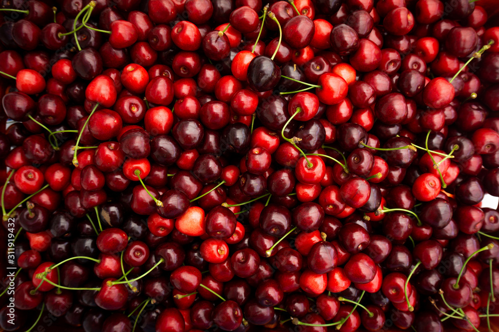Cherry. Fresh organic berries. Fruit background Cherry. Fresh organic berries. Fruit background
