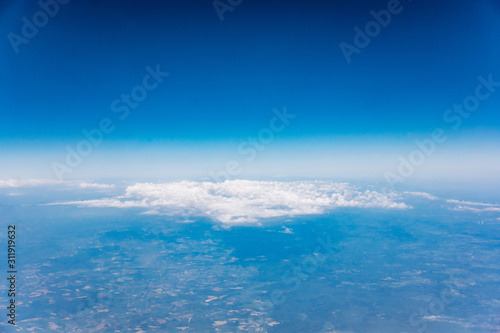 Clouds, a view from airplane window