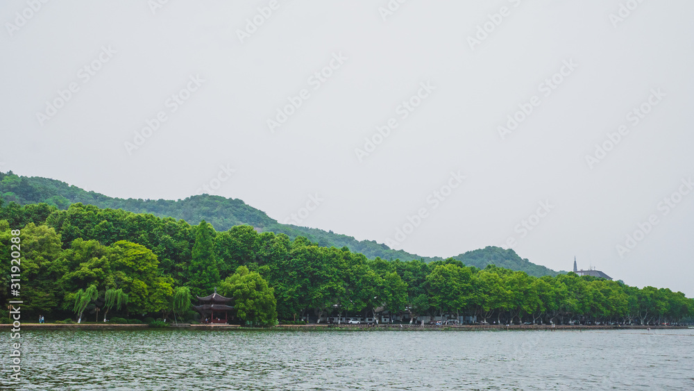 Landscape of West Lake, Hangzhou, China Landscape of West Lake, Hangzhou, China