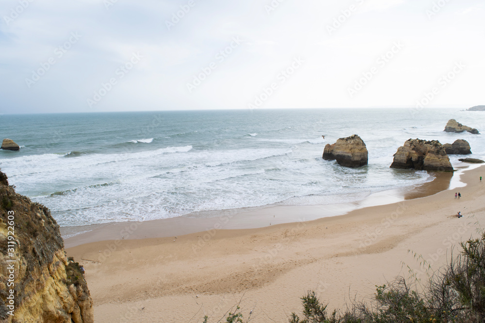 Três Castelos Beach at Portimao in Portugal Três Castelos Beach at Portimao in Portugal